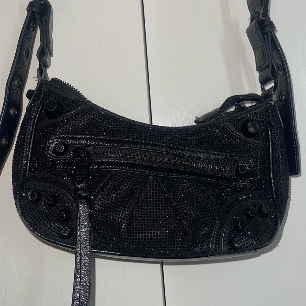 Black Studded Shoulder Bag